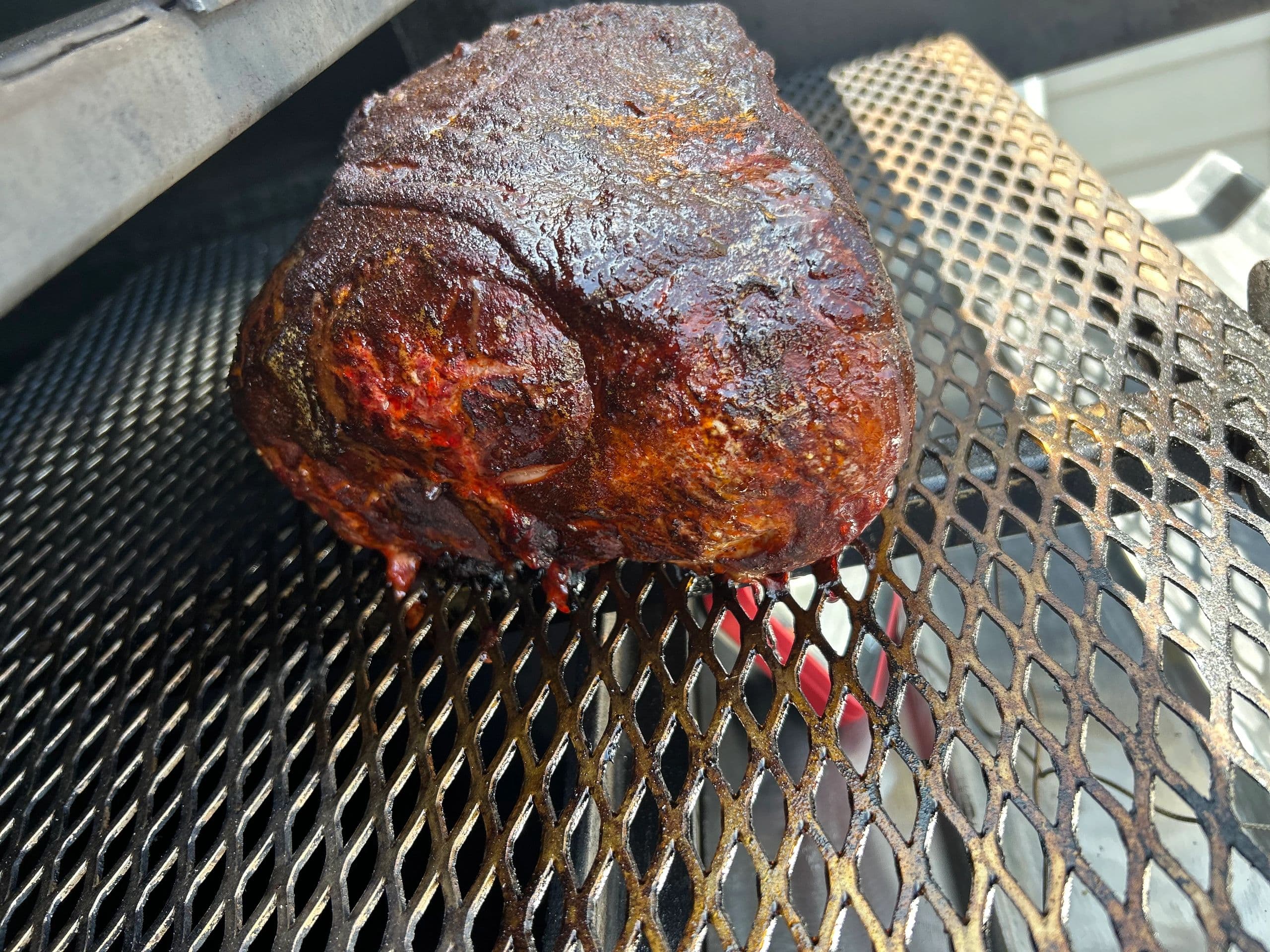Smoked brisket on the grill
